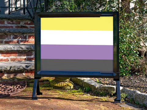 Nonbinary Pride Flag Yard Sign