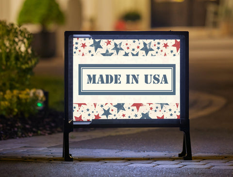 Made in the USA Stars Patriotic Yard Sign