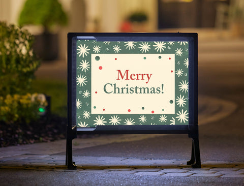 Christmas Retro Pattern Holiday Lumilawn Sign