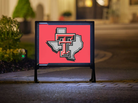 Texas Tech State Mark Red Yard Sign