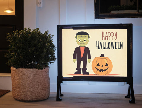 Happy Halloween Frank Yard Sign