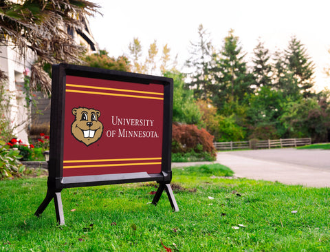 Minnesota Goldy Mascot Head Maroon Lumilawn Sign