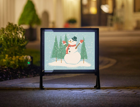 Winter Snowman Yard Sign