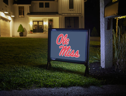 Mississippi Ole Miss Navy Lumilawn Sign