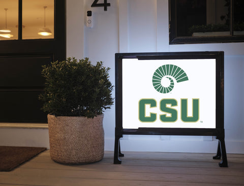 CSU Logo White Lumilawn Sign