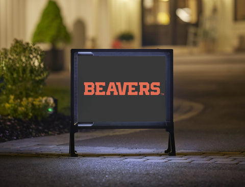 Oregon State Beavers Wordmark Black Yard Sign