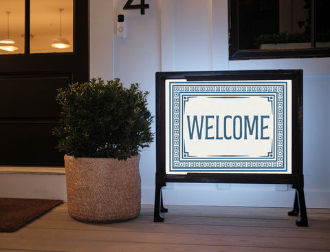 Luxe Welcome Lumilawn Sign