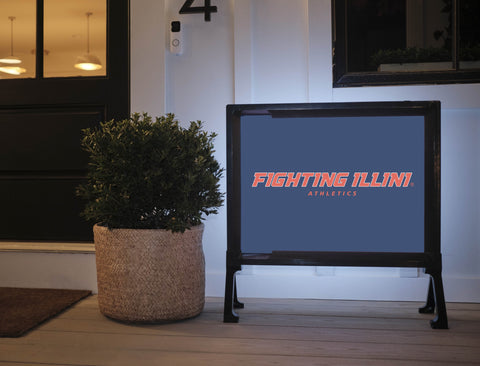 Illinois Fighting Illini Sports Mark Blue Yard Sign